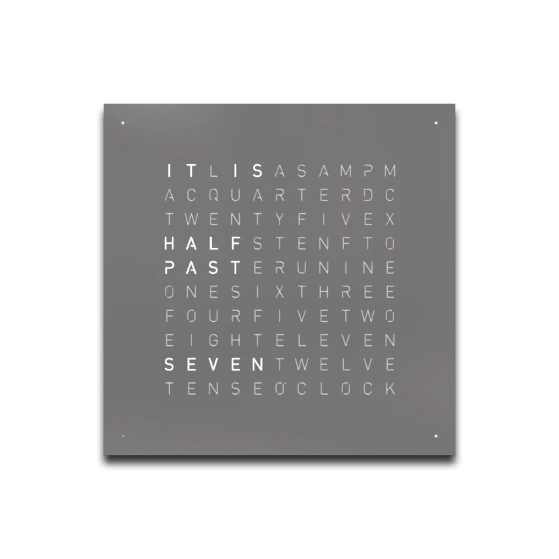 EARTH 45 Grey Pepper – QLOCKTWO bei Arredare