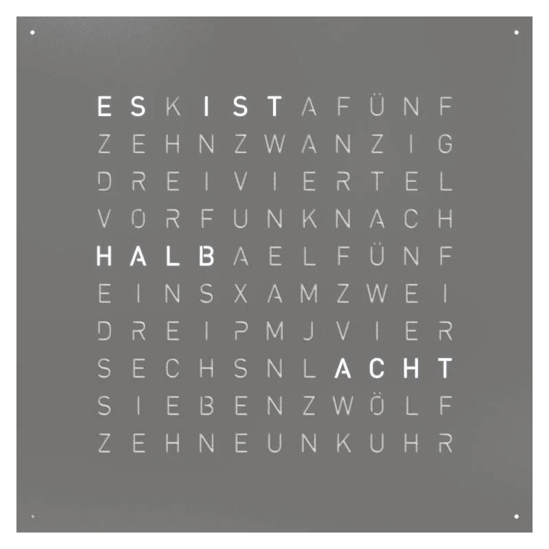 EARTH 45 Monochrome – QLOCKTWO bei Arredare