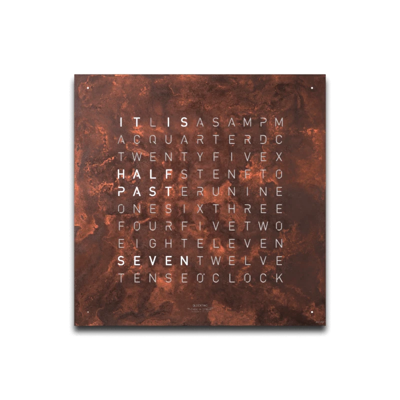 EARTH 45 Rust – QLOCKTWO bei Arredare