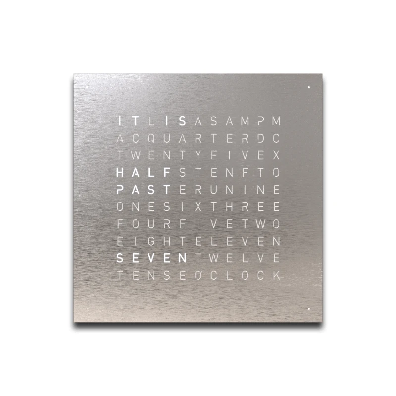 EARTH 45 Stainless Steel – QLOCKTWO bei Arredare